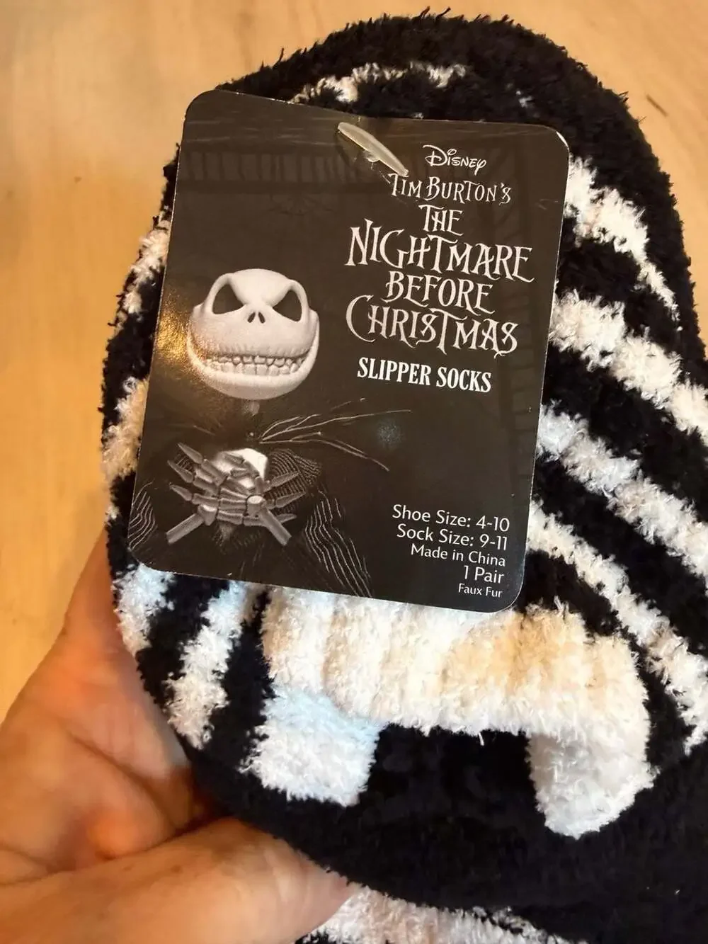 Disney Tim Burton's The Nightmare Before Christmas Jack Skellington Slipper Sock